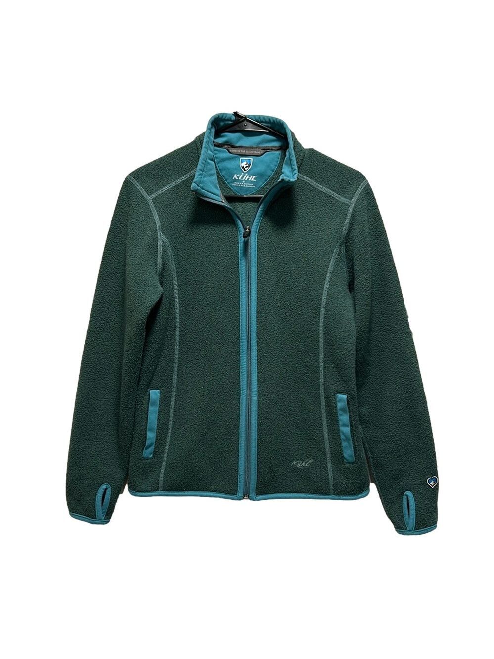 Kuhl Women's Teal Two-Toned Fleece Full Zip-Up Jacket Size Small